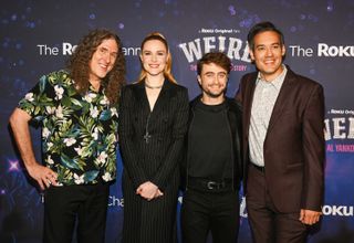 "Weird Al" Yankovic, Evan Rachel Wood, Daniel Radcliffe and Eric Appel attend The Roku Channel - US Premiere Of Weird: The Al Yankovic Story