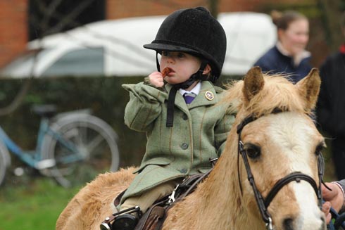Child goes hunting on shetland