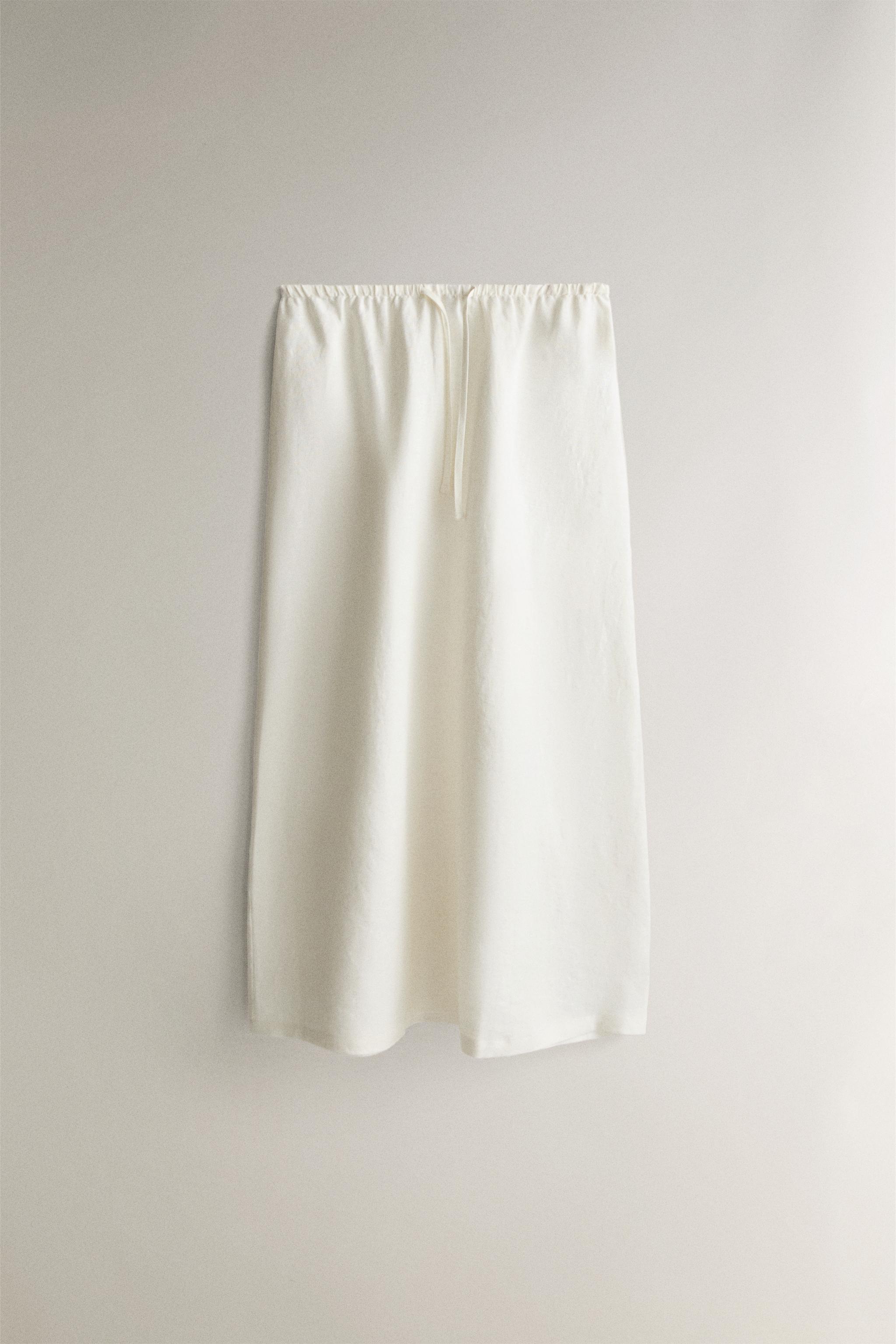 long linen skirt