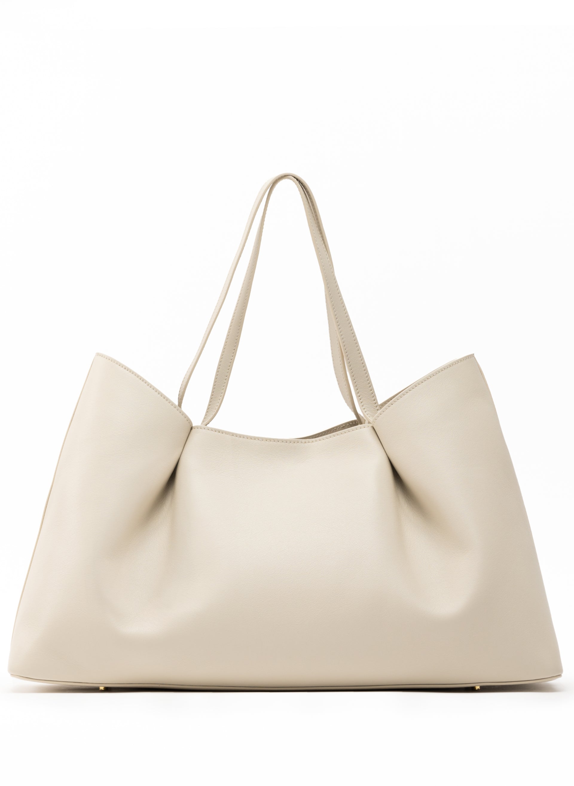 Dimple Tote Leather Sesame
