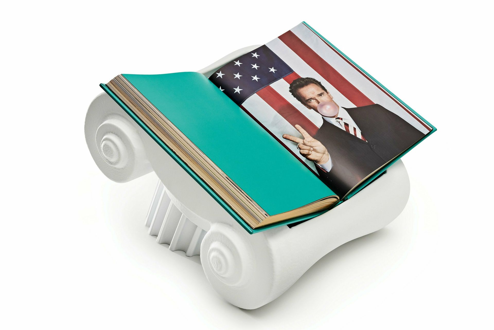 Arnold Schwarzenegger book launch features Capitello stand | Wallpaper