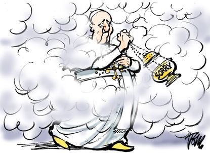 Editorial cartoon U.S. Pope Francis Catholic church sex scandal