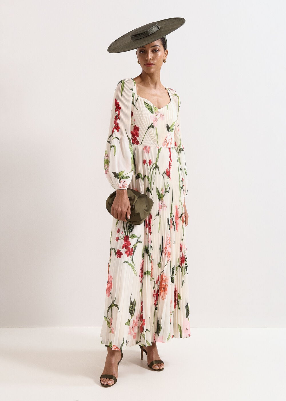 Reanna Floral Pleated Maxi Dress