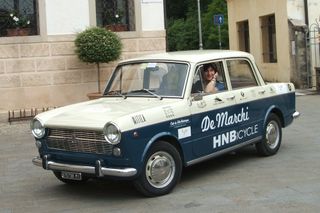 1950s Fiat accompanied the ride
