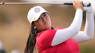 Angel Yin takes a shot at the 2023 Solheim Cup