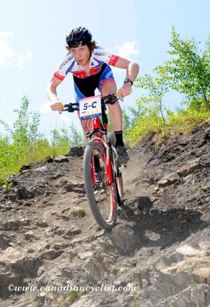 Quinn Moberg put BC in the lead on the third lap
