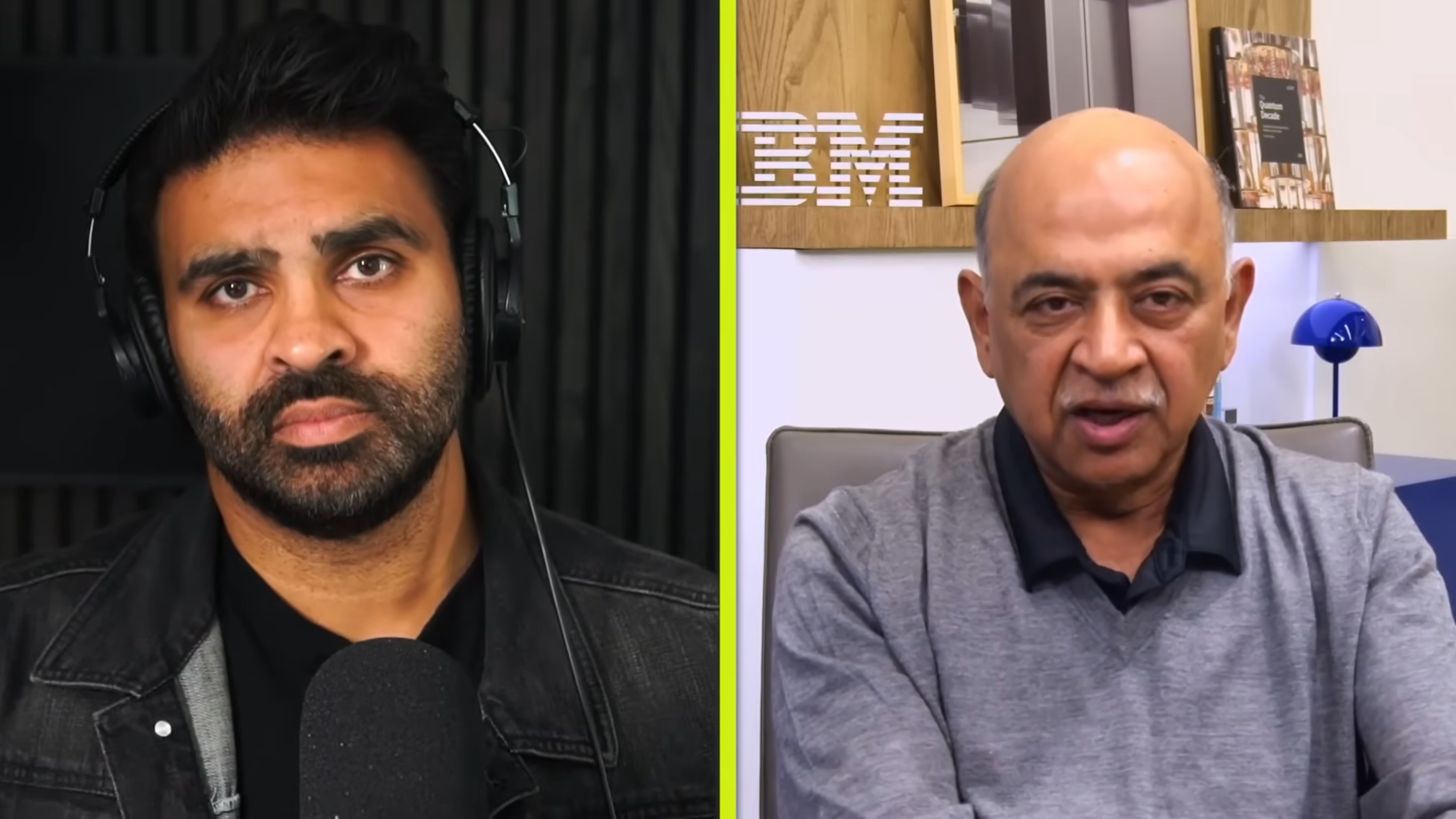 The Verge EIC Nilay Patel and IBM CEO Arvind Krishna in discussion.