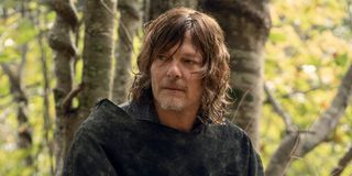 norman reedus as daryl in the woods on the walking dead