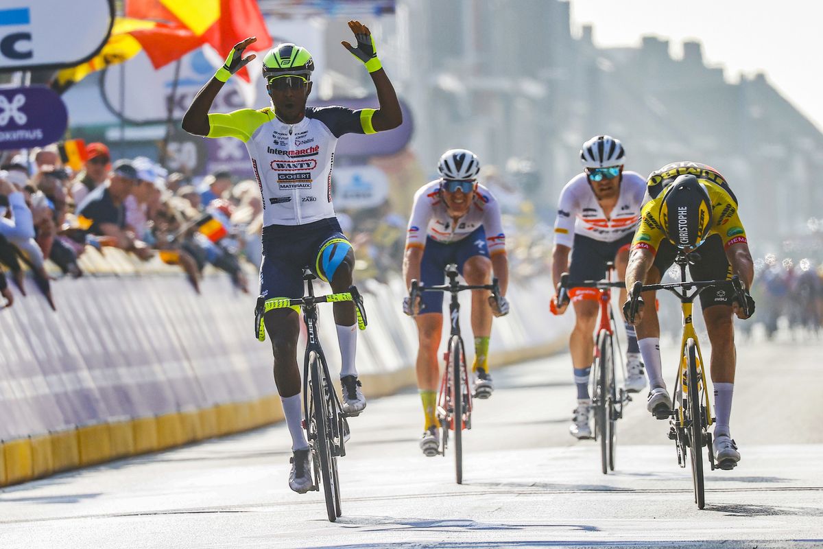 Gent Wevelgem 2022 - 84th Edition - Ypres - Wevelgem 248,8 km - 27/03/2022 - Biniam Girmay (ERI - Intermarch&Atilde;&copy; - Wanty - Gobert Mat&Atilde;&copy;riaux) - photo Luca Bettini/SprintCyclingAgency&Acirc;&copy;2022