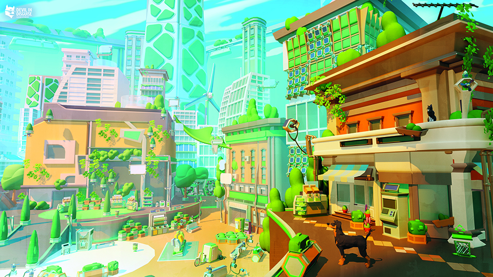 Game scenery art in process
