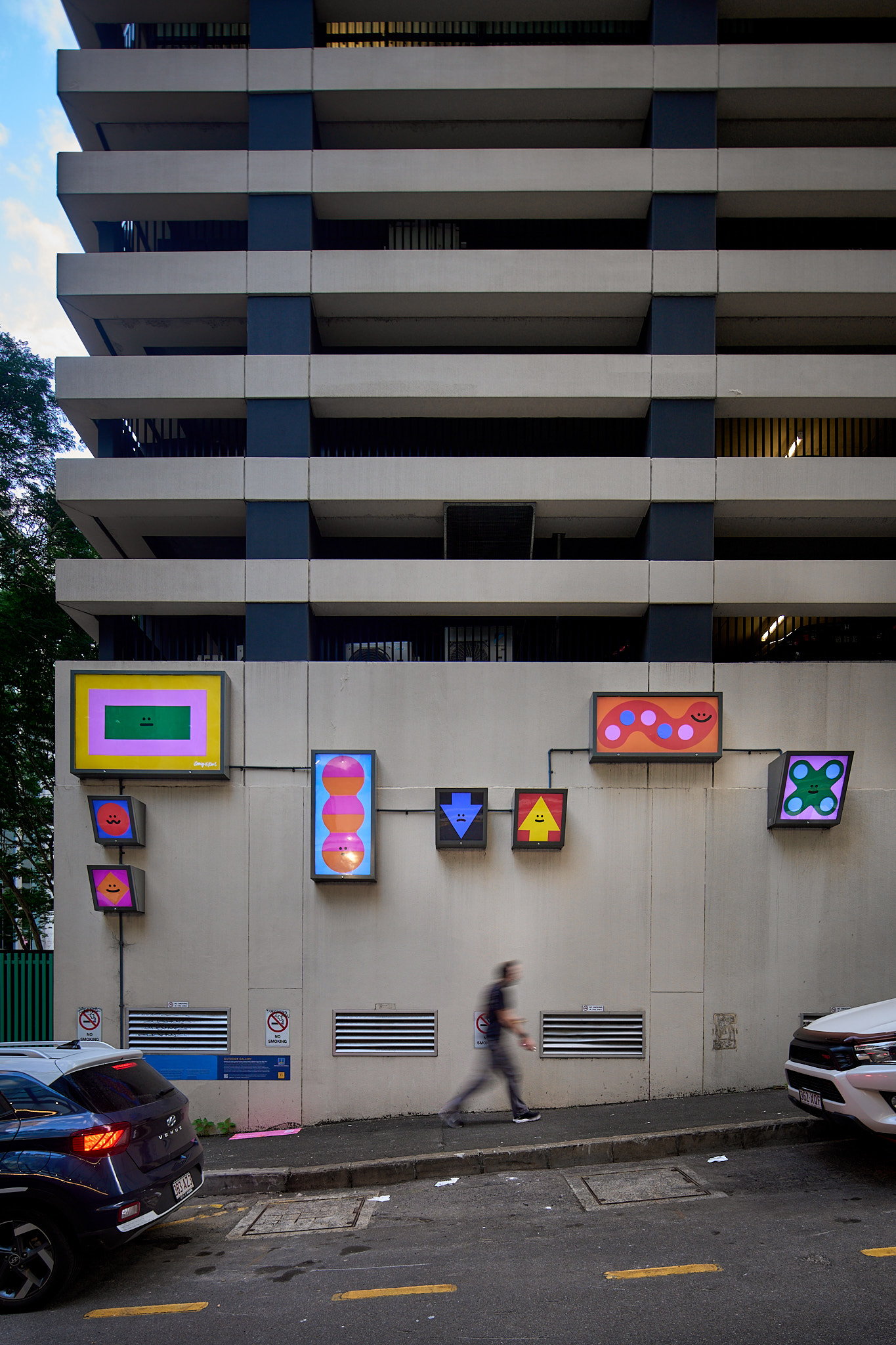 Craig and Karl colourful installations in Brisbane
