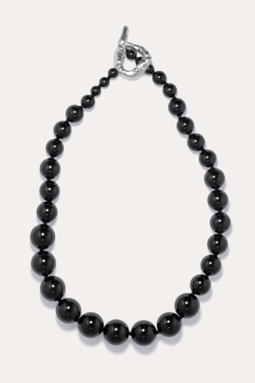 Knee&amp;#8208;deep in a Bog in North Yorkshire - Black Onyx and Recycled Silver Necklace