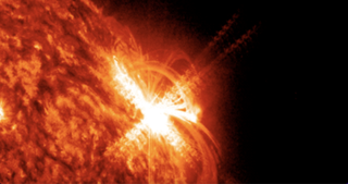 NASA's Solar Dynamics Observatory spacecraft captured this view of an X2.1 flare erupting from the sun on March 3, 2023.