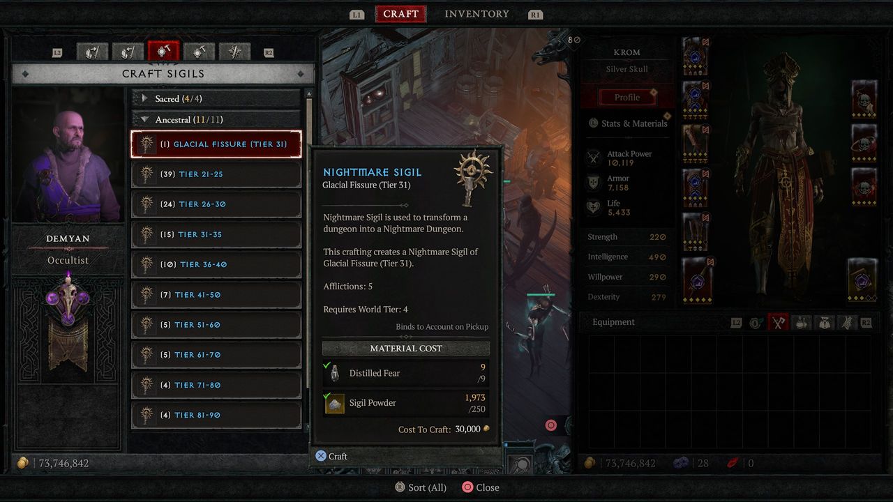 Diablo 4 The Beast in the Ice - Nightmare Sigil