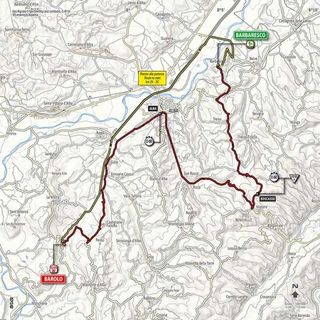 2014 Giro d'Italia map for stage 12