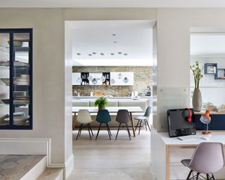 Family kitchen diner with open plan layout