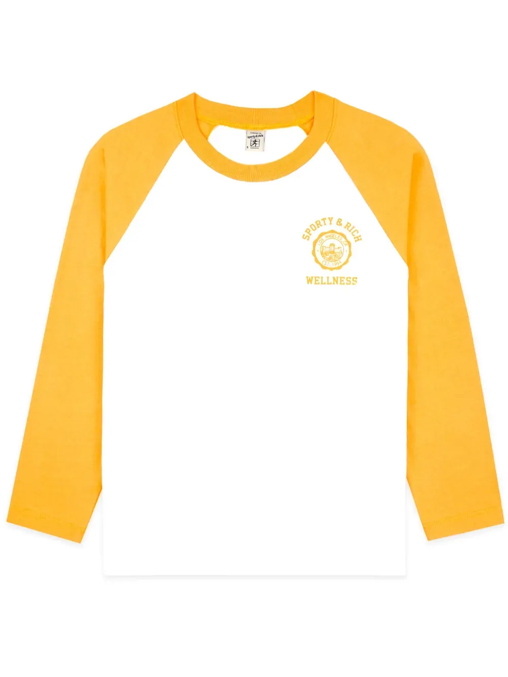 Sporty & Rich Emblem Baseball Cotton T-Shirt | Xs