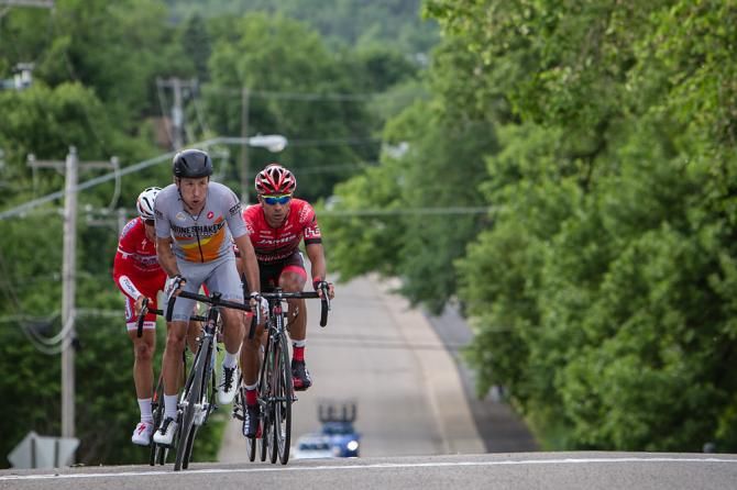 Heath Blackgrove (Boneshakers) leading an attack on the final laps
