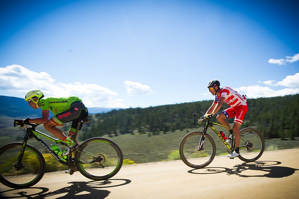 Joe Dombrowski and Todd Wells at 2016 Leadville 100
