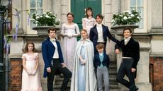 The Bridgerton Family, L-R, Hyacinth, Colin, Violet, Daphne, Eloise, Anthony, Gregory, Benedict