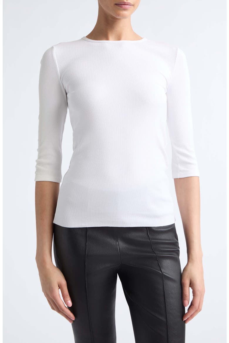 Elbow Sleeve Crewneck Top