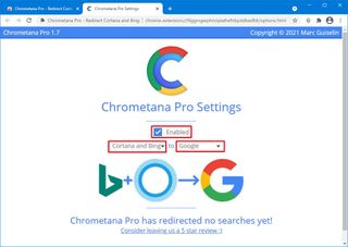 Change Windows Search search engine in Chrome