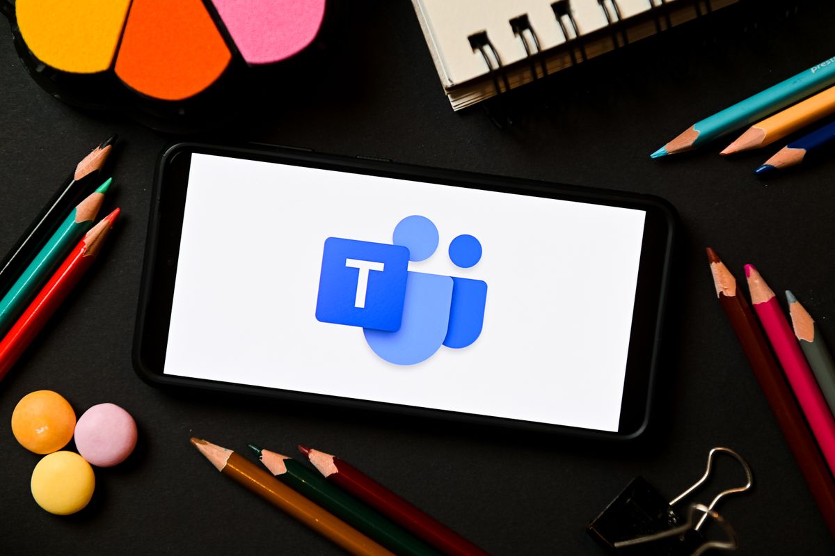 Microsoft Teams logo seen displayed on a smartphone.