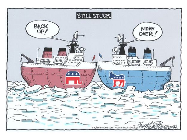 Political cartoon partisanship ice breakers