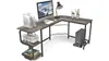 Teraves Reversible L-Shaped Desk with Shelves