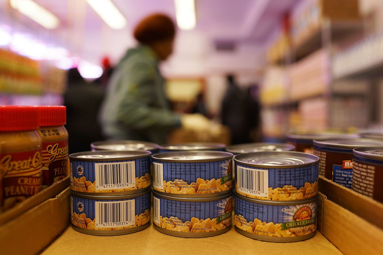 Food pantry in Brooklyn, New York.