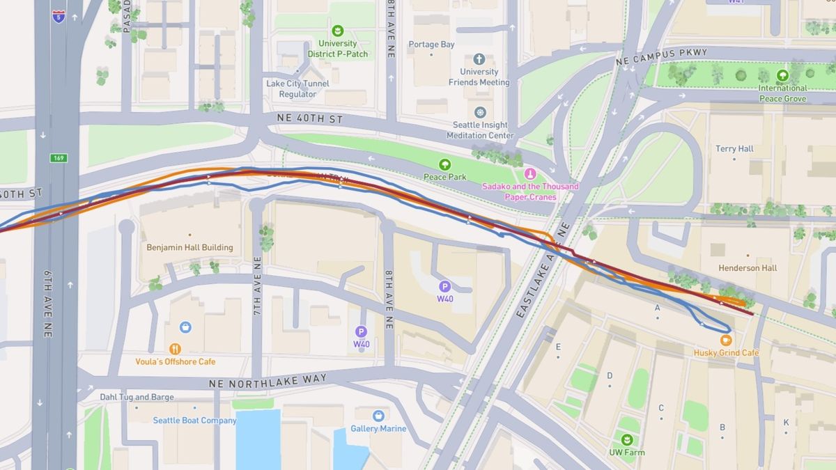 Comparing map and positioning data between the Galaxy Watch 9 and Garmin Cirqa