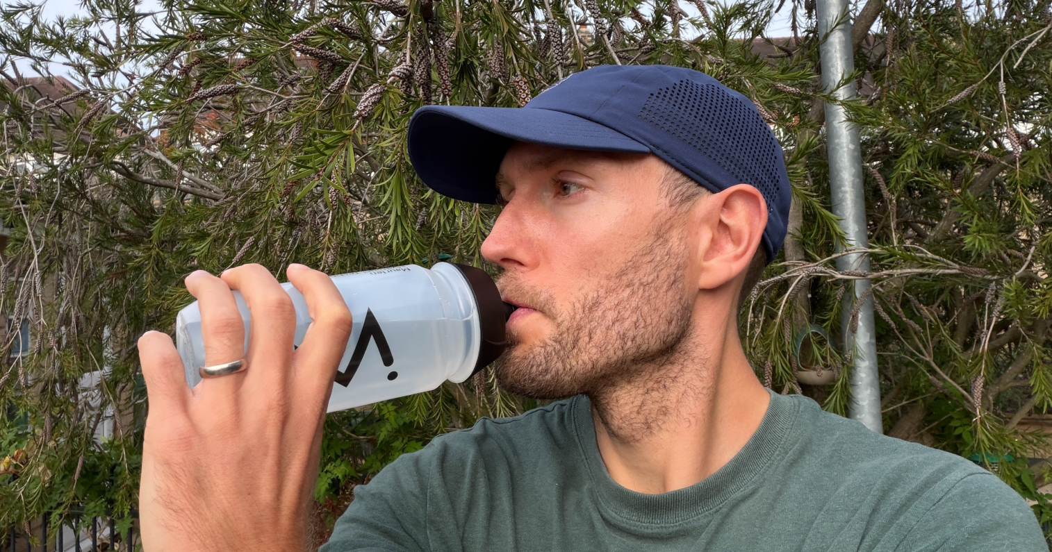 Man drinking Maurten drink