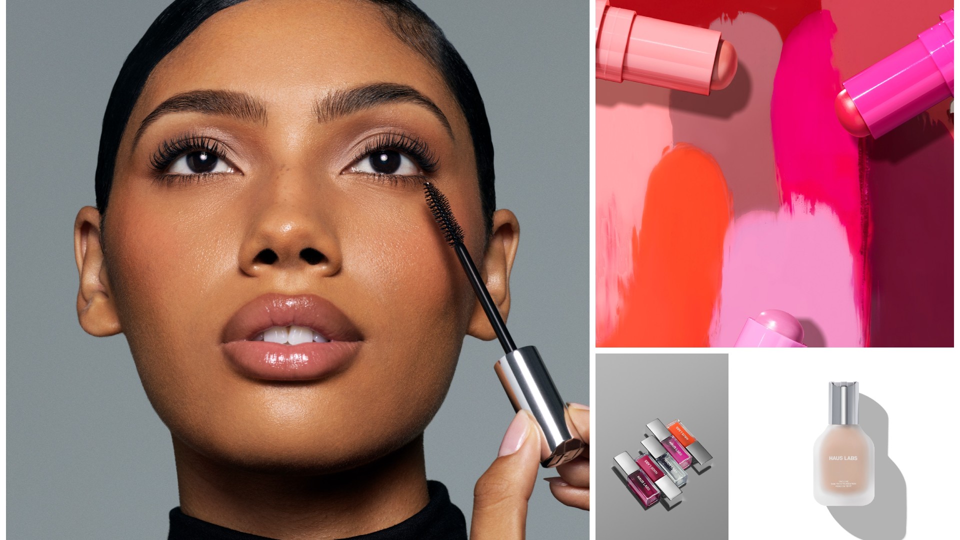 an edit of a series of lifestyle product images from haus labs