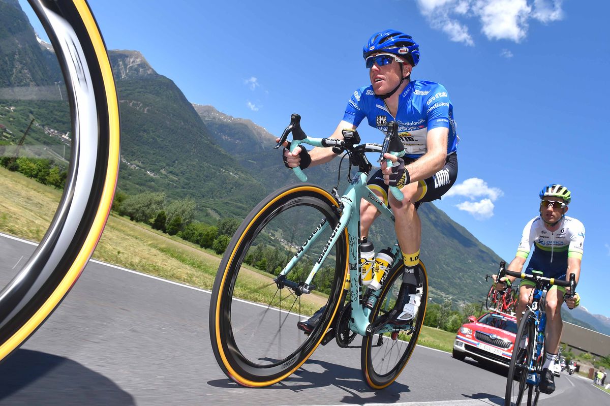Steven Kruijswijk (LottoNl-Jumbo) in the mountains jersey