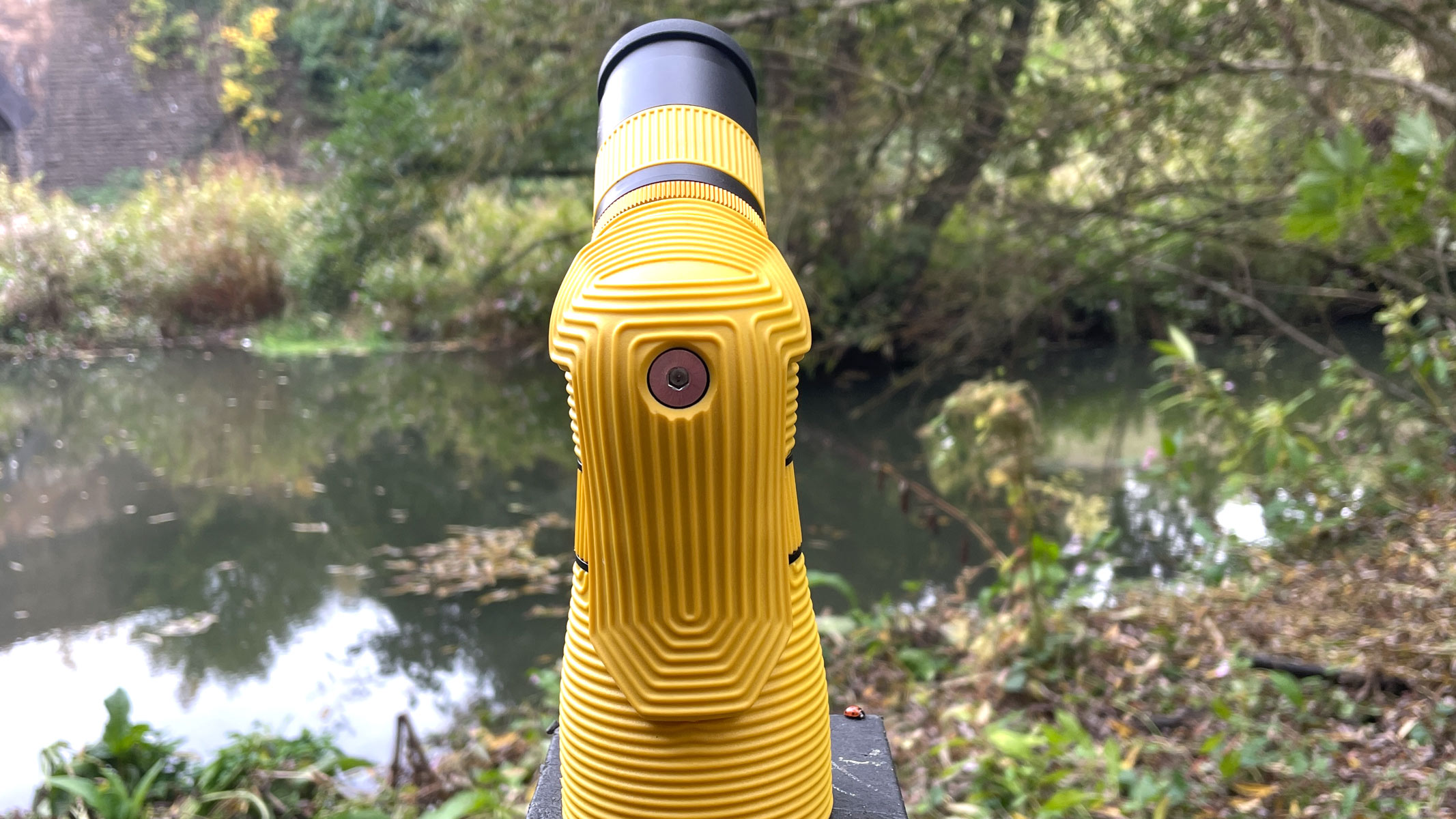 The bottom of the Nocs Provisions Lite View spotting scope, revealing the tripod connector.