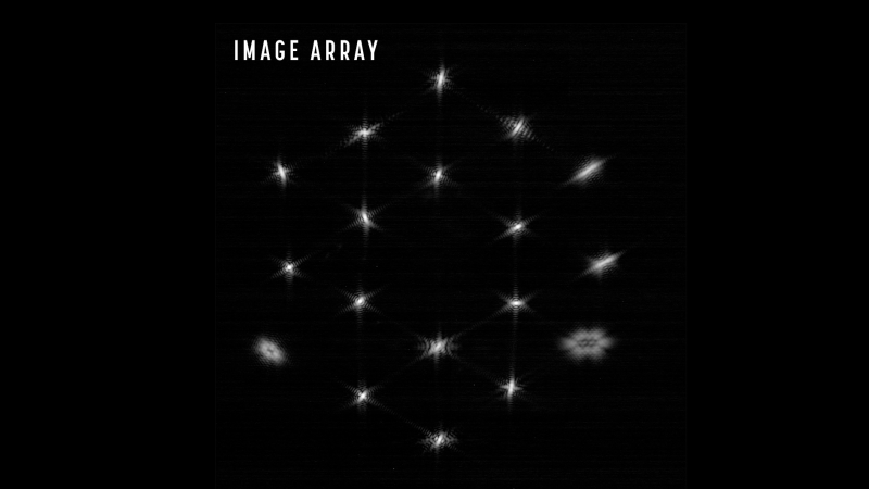 A single star repeats in a hexagonal pattern in this image during James Webb Space Telescope&#039;s alignment, released on Feb. 18, 2022.