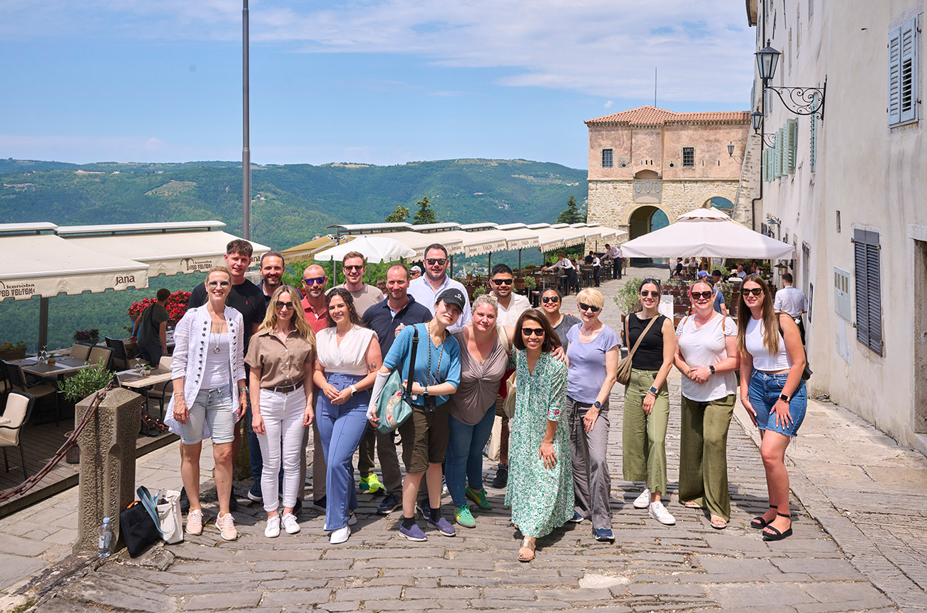 Wine experts in Motovun&amp;rsquo;s old town in Istria