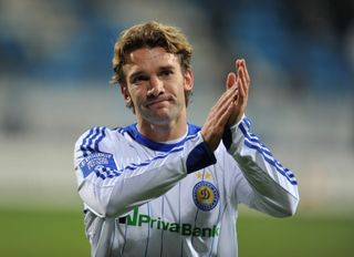 Andriy Shevchenko in action for Dynamo Kyiv in October 2009.