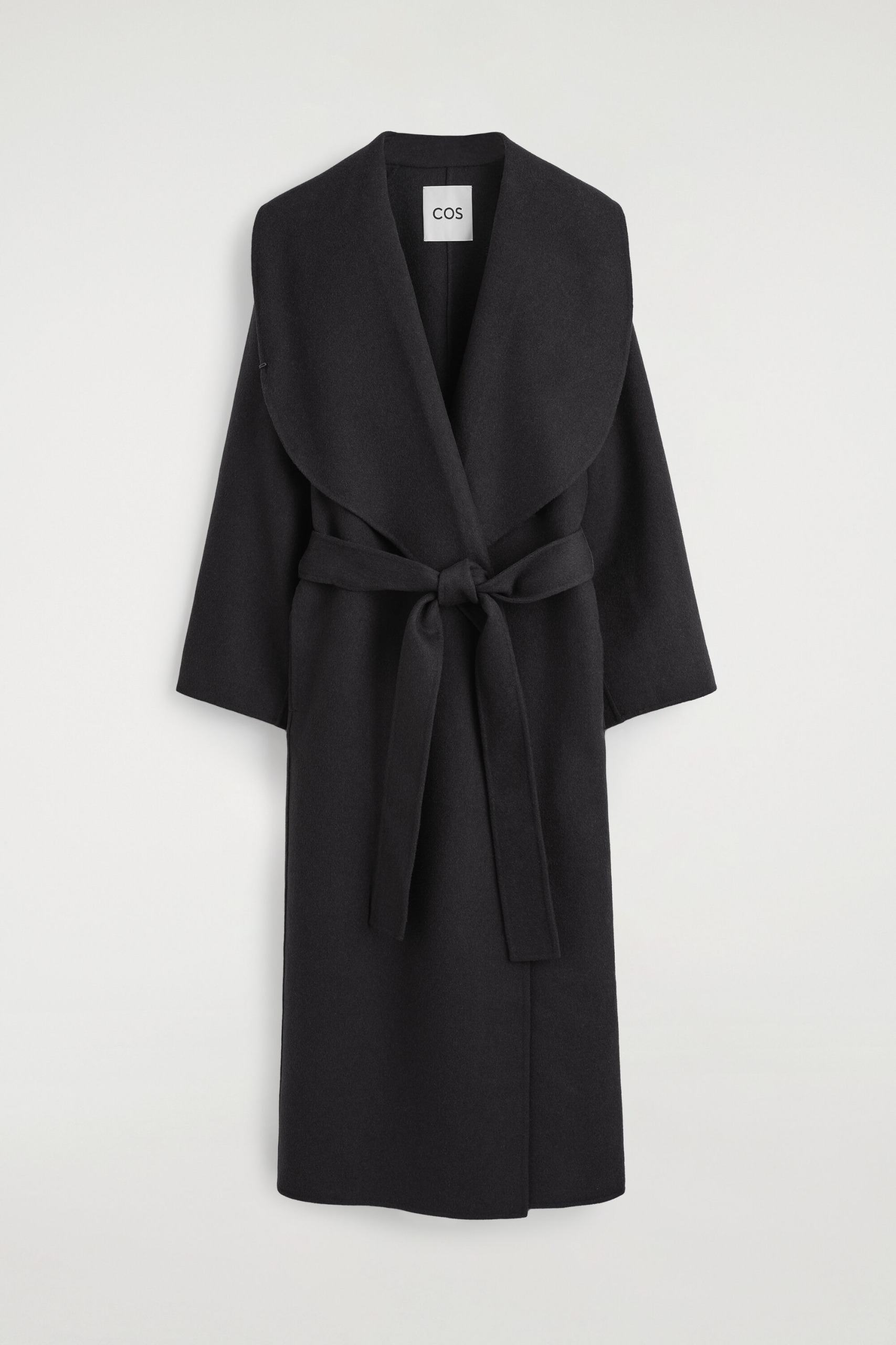 Double-Faced Wool Shawl-Collar Coat