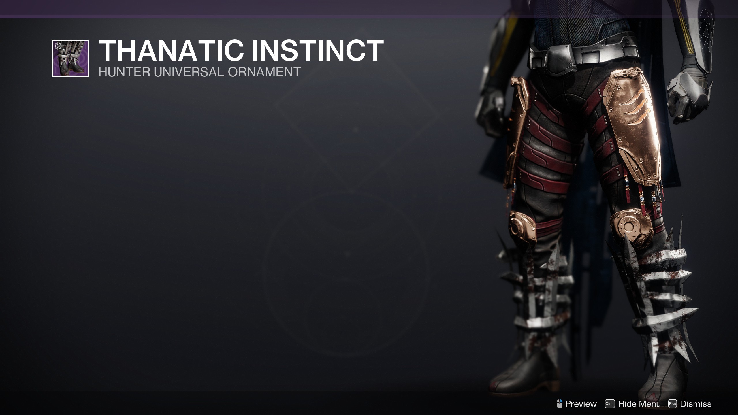 Destiny 2 Thanatic Instinct ornament