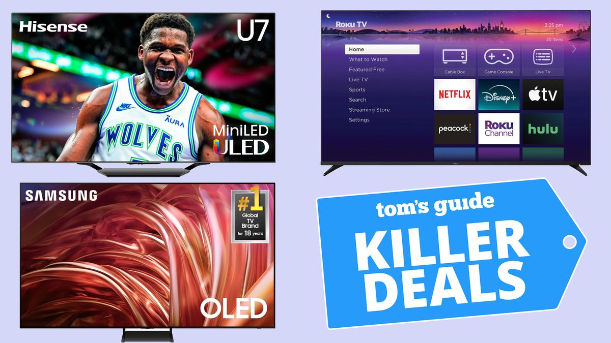 Hisense, Samsung, and a Roku TV