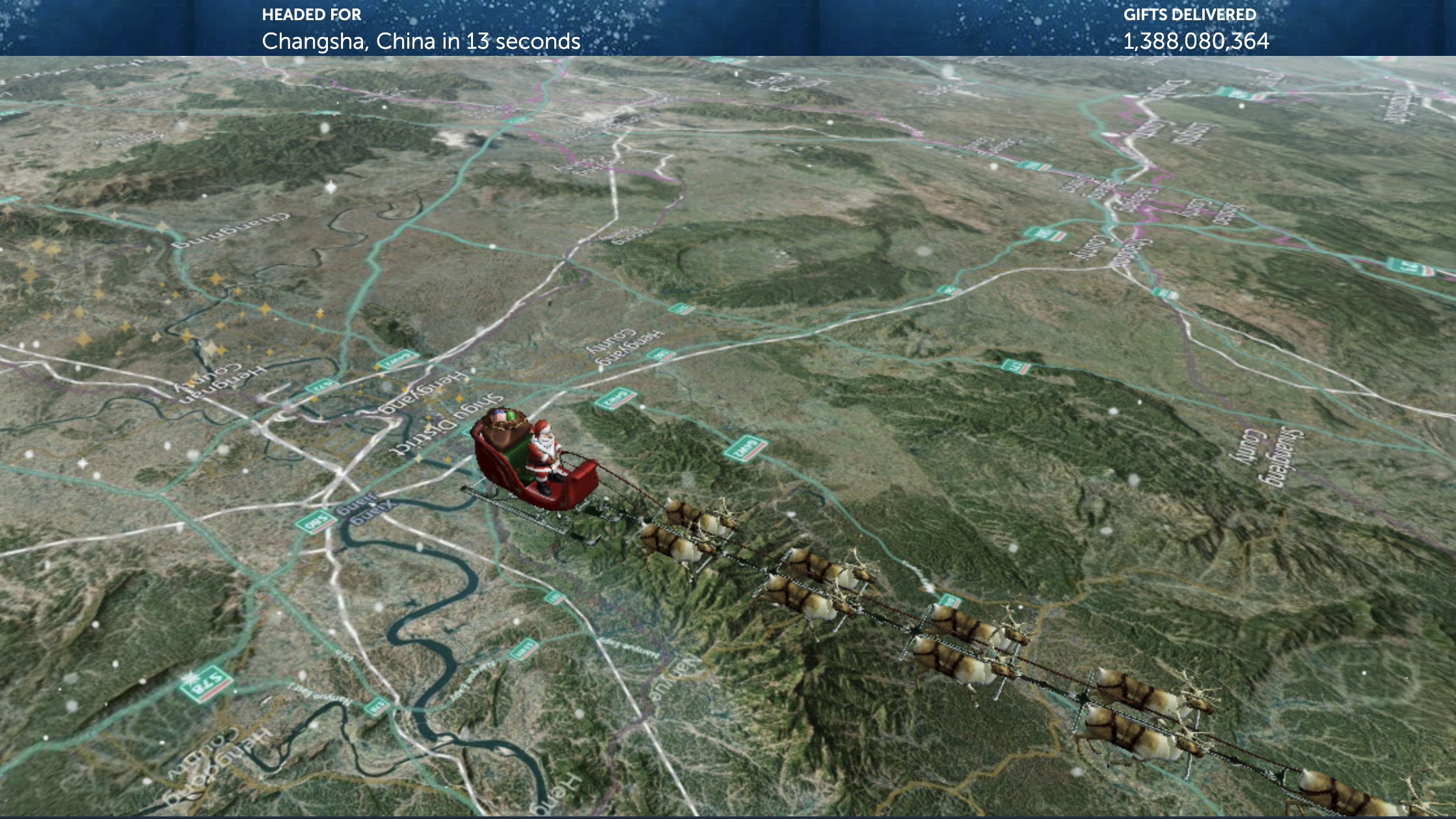 NORAD SANTA Tracker, China