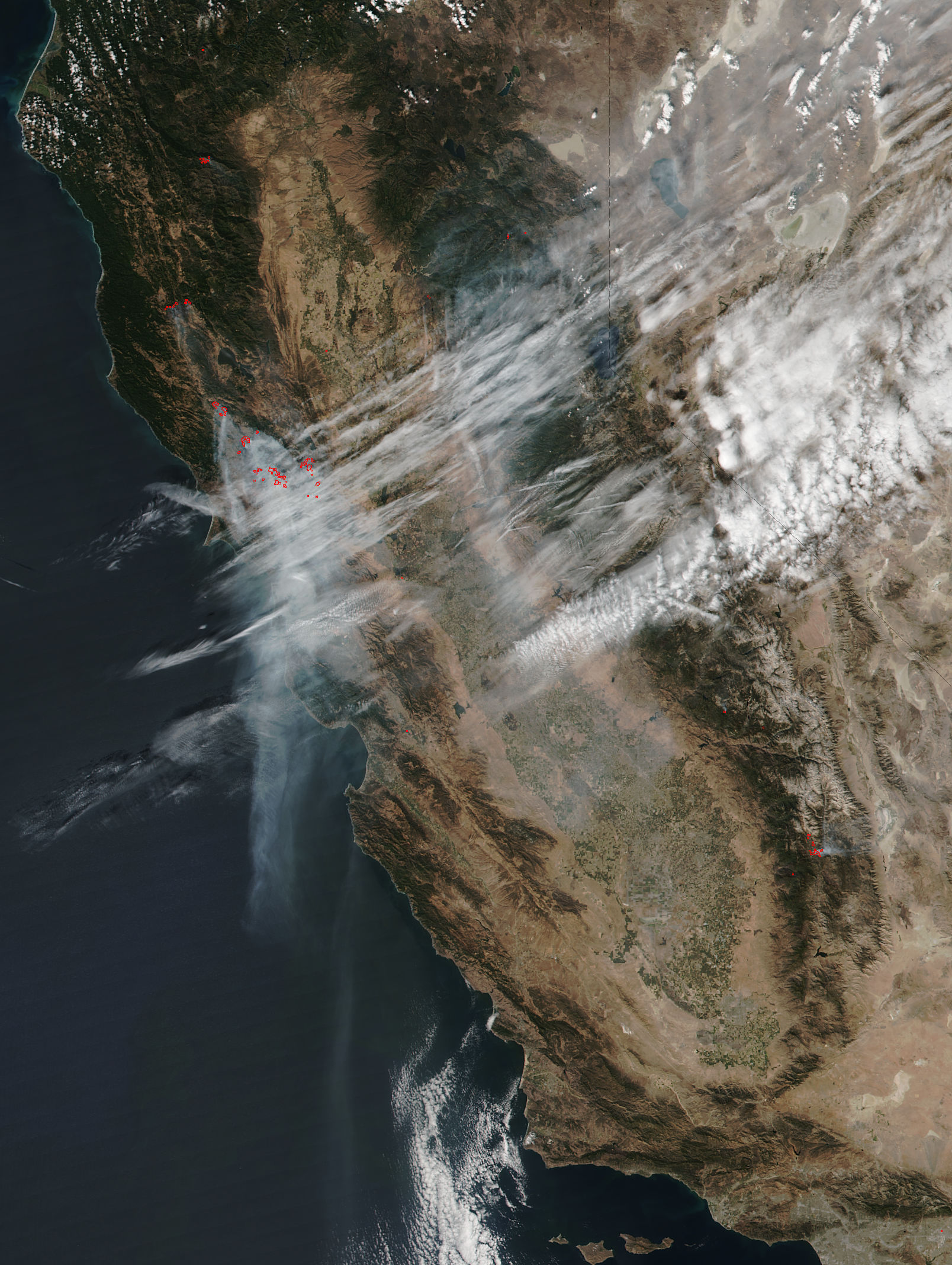 Suomi NPP View of California Wildfires