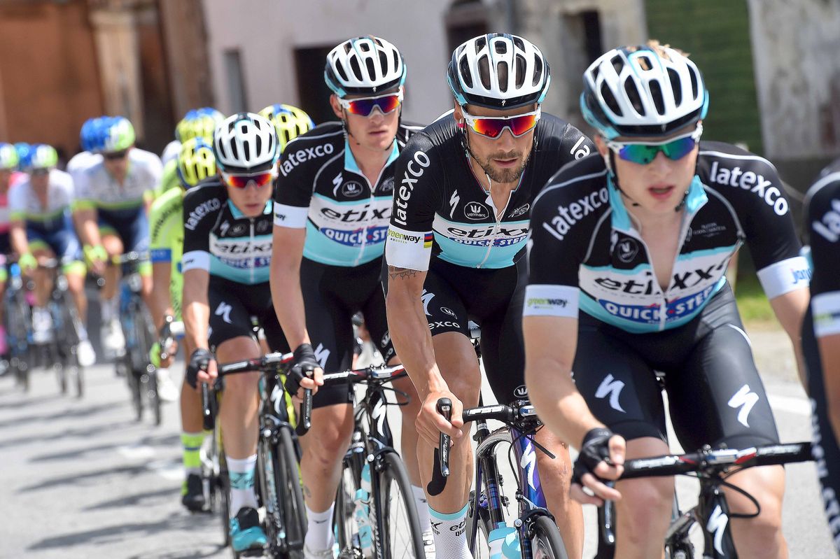 Etixx-Quickstep at the head of the field
