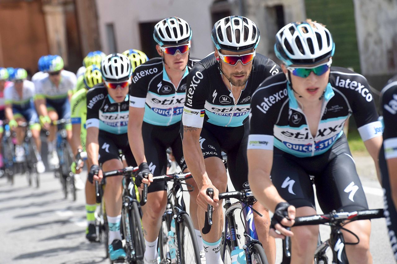 Etixx-Quickstep at the head of the field
