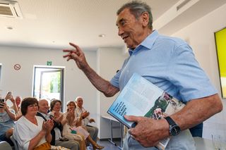 Eddy Merckx during the presentation of his latest biography earlier this month