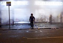 Looter during London riots