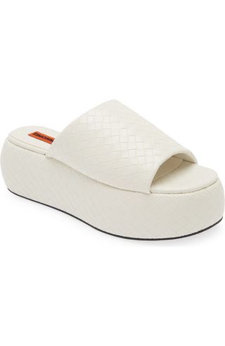 Cloudy Woven Platform Slide Sandal