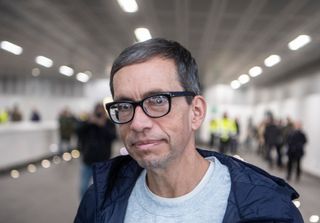 Jens Soering, who served 33 years in prison for a double murder, arrives for a press conference after arriving in Germany following his extradition from the US after receiving a partial pardon,