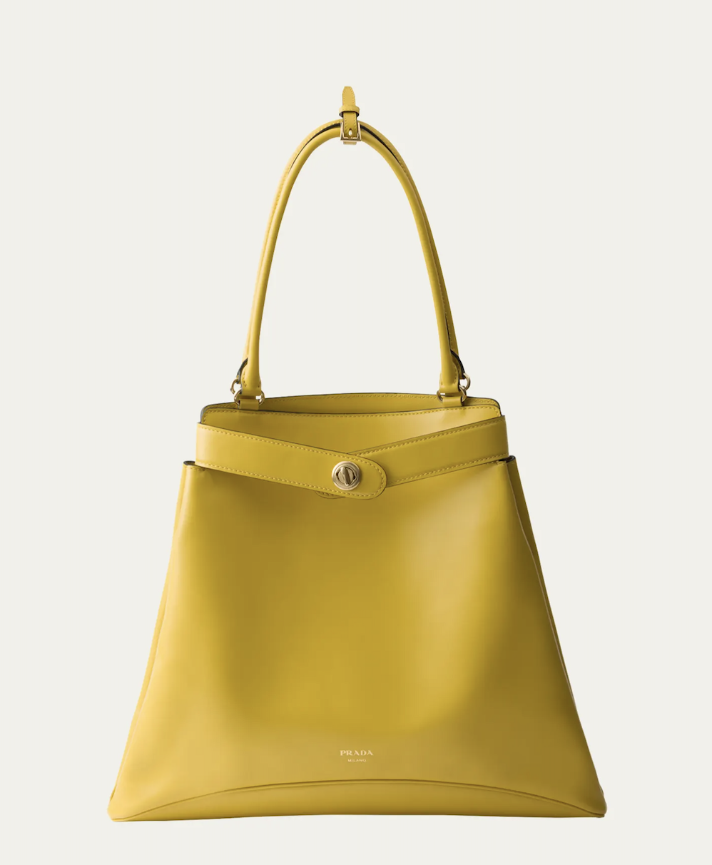 Prada, Etude Buckle Leather Shoulder Bag